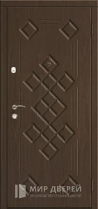 Металлическая дверь тёмная снаружи светлая внутри №3 внешняя - фото