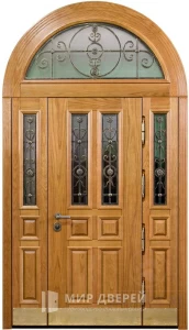 Входная дверь в дом арочная №17 внешняя - фото