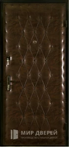 Стальная дверь с винилом в квартиру №24 внешняя - фото