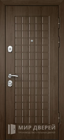 Фото «Дверь входная коричневая с квадратами №13»